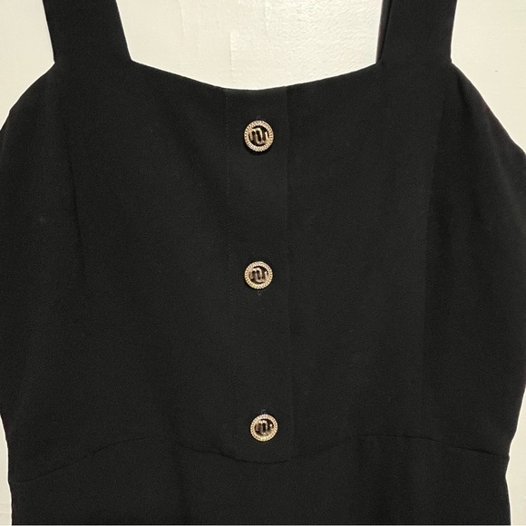 Maje Pampi Crepe Logo Button Overall Jumpsuit, EU Size 40 - Picture 7 of 16